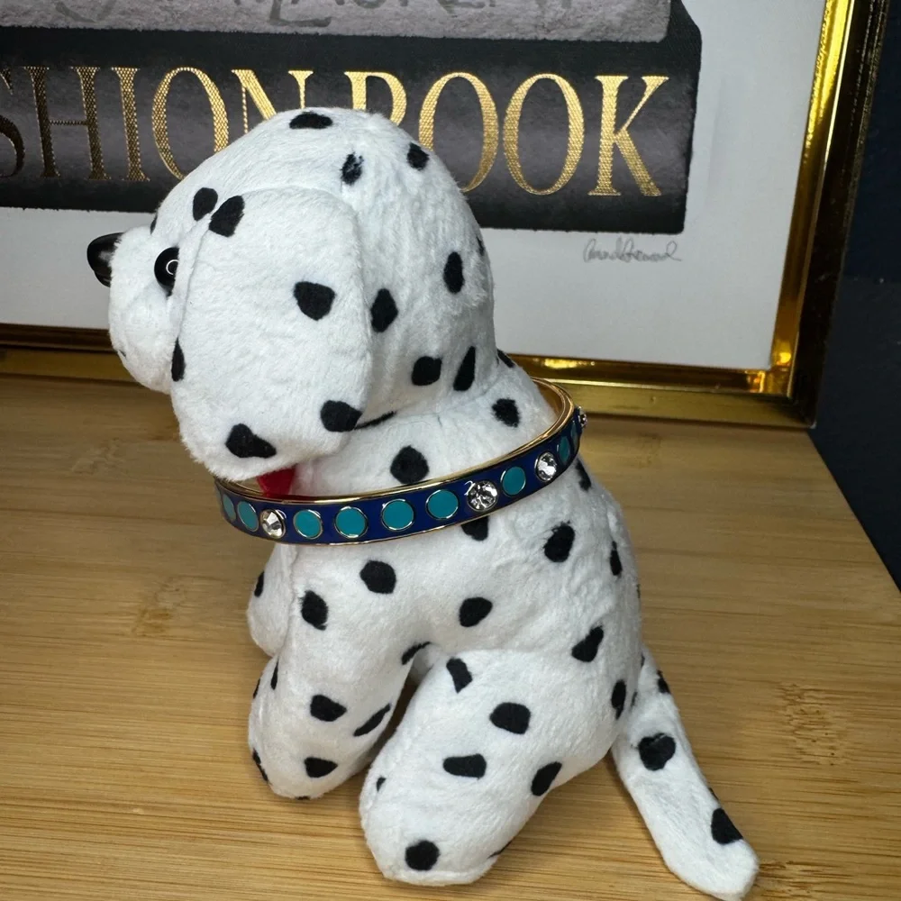 kate spade Navy and Teal Enamel Crystal Bangle Bracelet - Picture 3 of 4